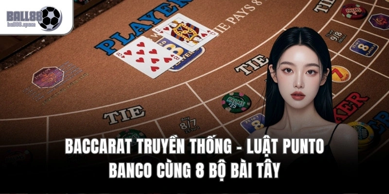 Baccarat Truyền Thống - Luật Punto Banco Cùng 8 Bộ Bài Tây
